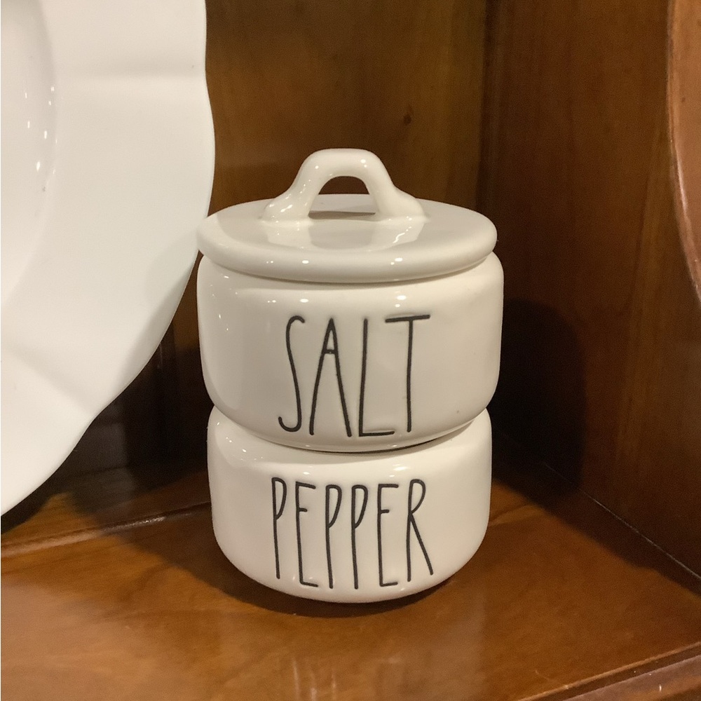 Rae Dunn Ceramic Salt and Pepper Shaker Set - White